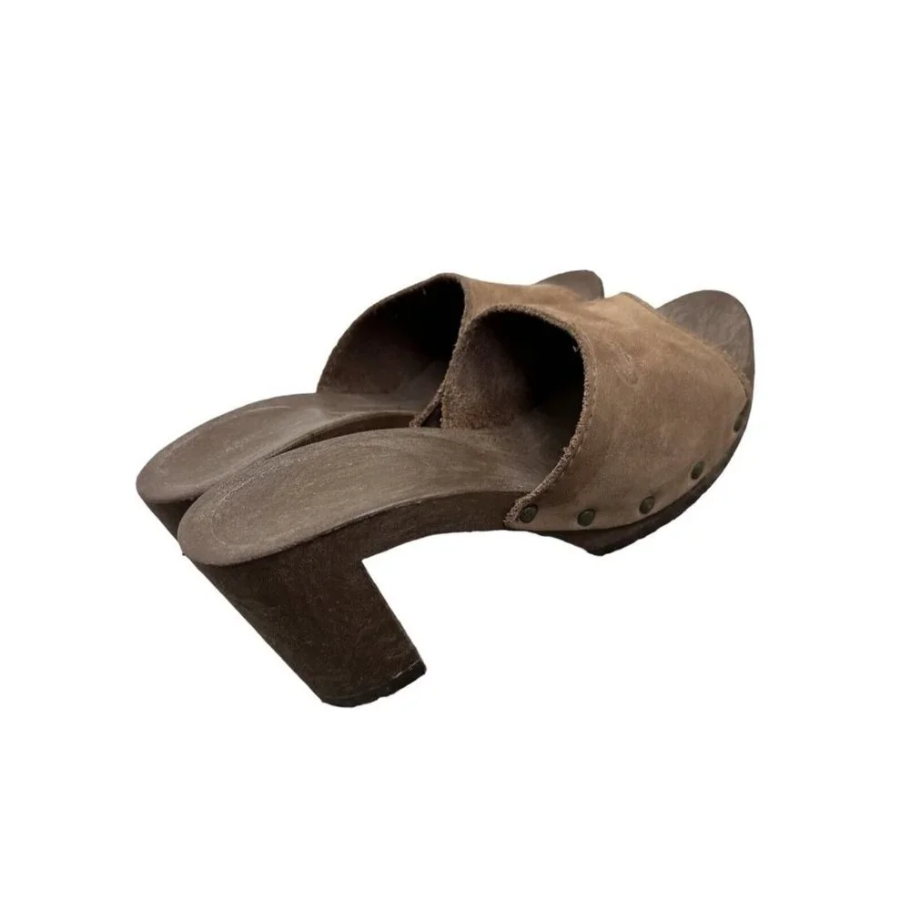 Vintage 1980's Candies Original Sandals High Heels Slides Brown Womens Size 6.5 - Picture 5 of 8